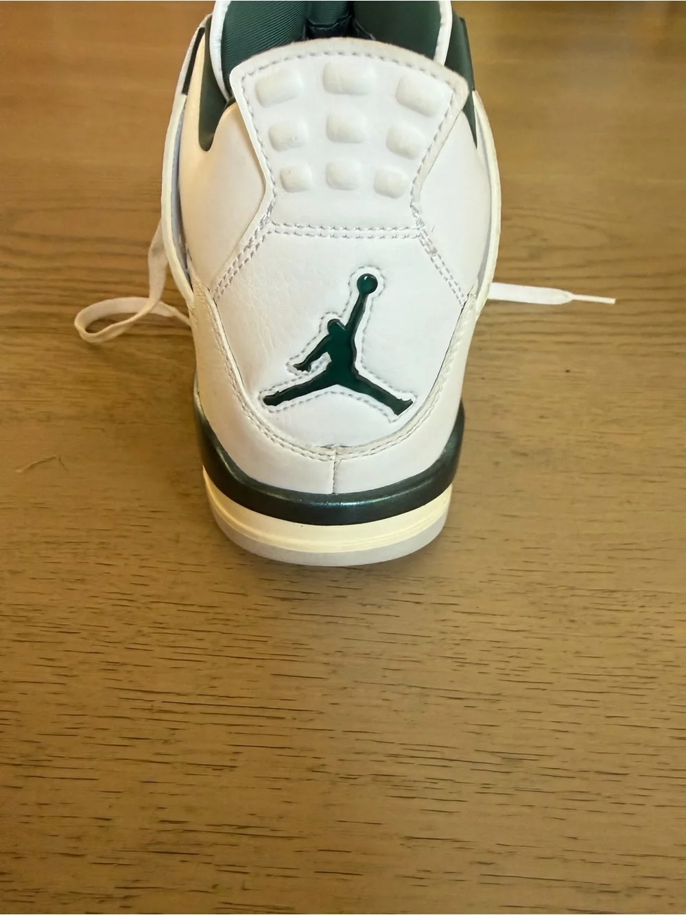 Jordan Kids' White and Dark Green Retro Basketball Sneakers